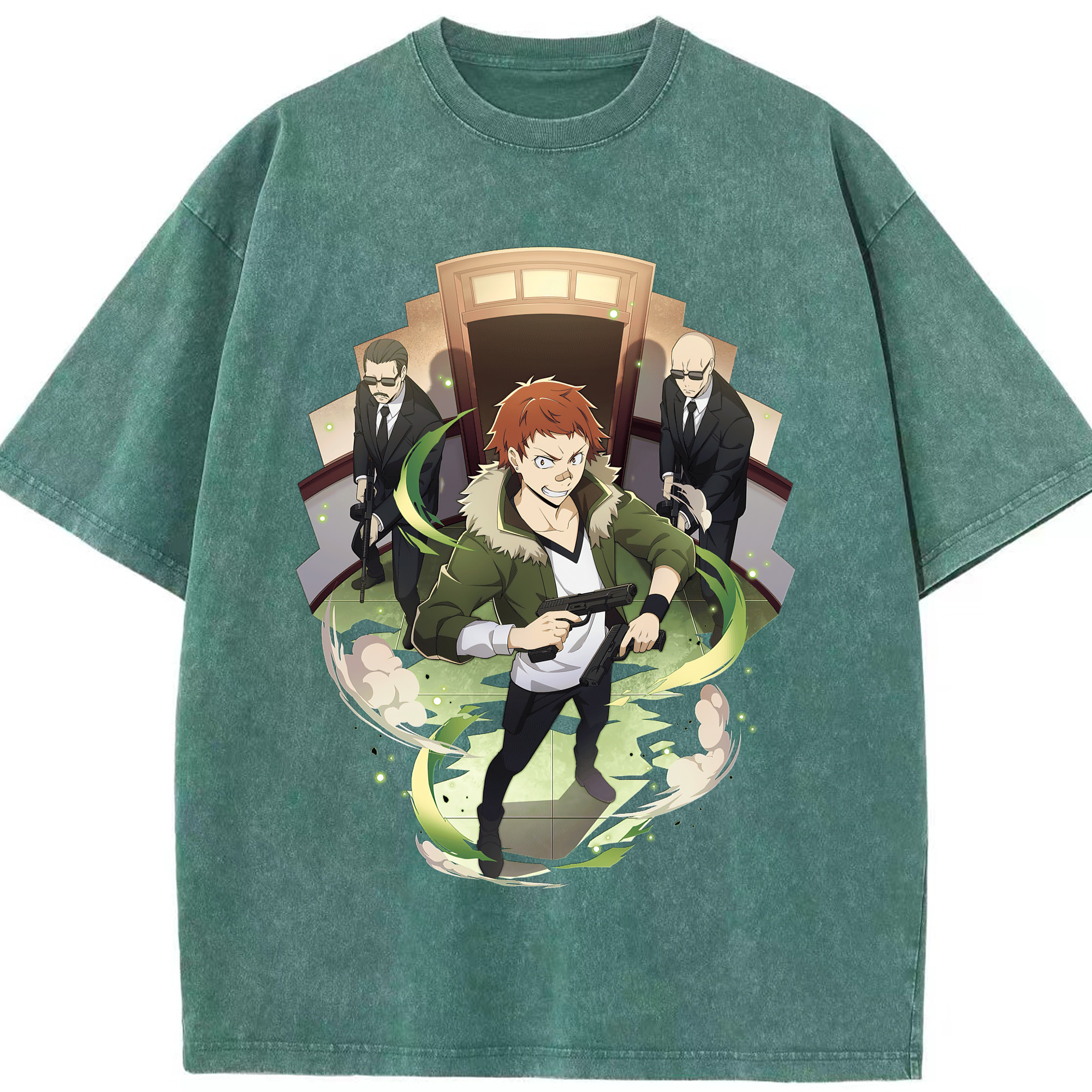 （画像用） 文豪ストレイドッグス Bungo Stray Dogs 綿100% ヴィンテージ風 半袖Tシャツ（フロントプリント）